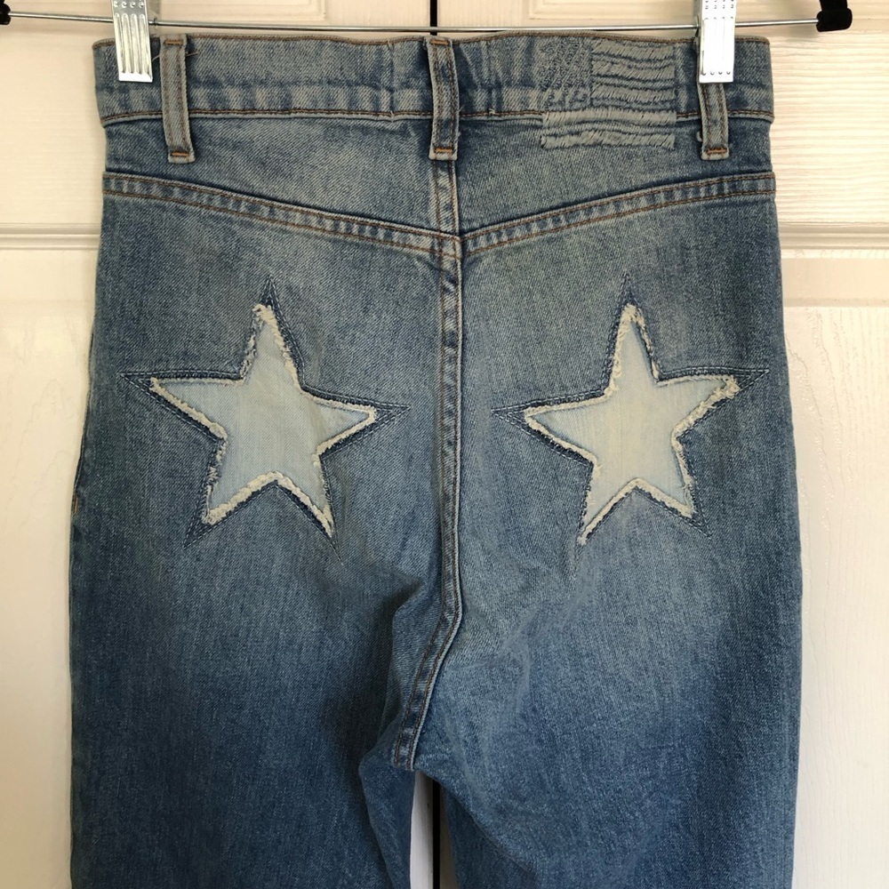 Revice Star Patch Light Wash Faded Denim Jeans Size 28